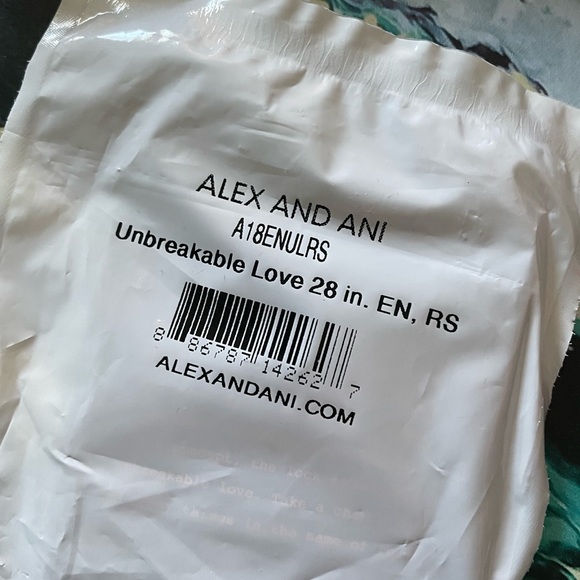 Alex and Ani Adjustable Unbreakable Love Lock Necklace in Silver up to 28” NWT - Picture 4 of 5